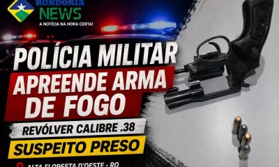 Durante abordagem em Alta Floresta d’Oeste, Polícia Militar apreende revólver calibre .38 e prende suspeito