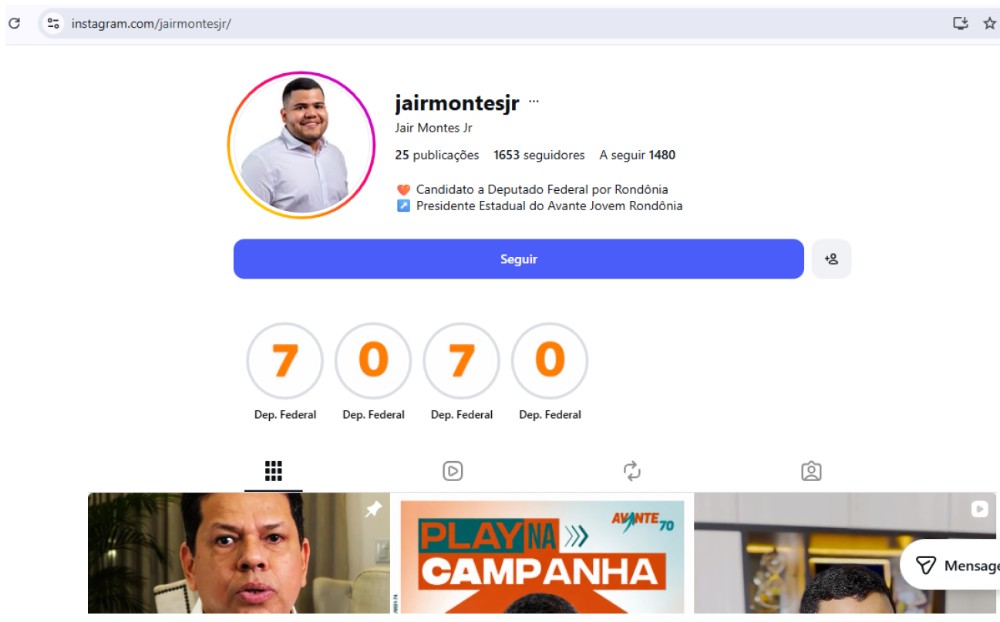 Justiça dá 3 dias para Jair Montes Jr. explicar uso do nome do pai na urna