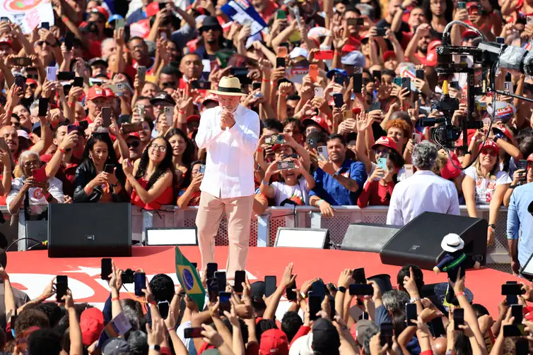 São Paulo - 16/08/2026 - São Bernardo do Campo (SP)-16/08/2026 . Primeiro ato de campanha do presidente Lula, no estádio 1º de Maio.
Foto: Paulo Pinto/Agencia Brasil