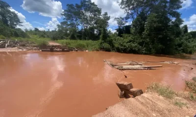 Governo de RO atua para restabelecer tráfego na RO-490, no trecho da ponte sob o Rio Colorado, em Alto Alegre dos Parecis