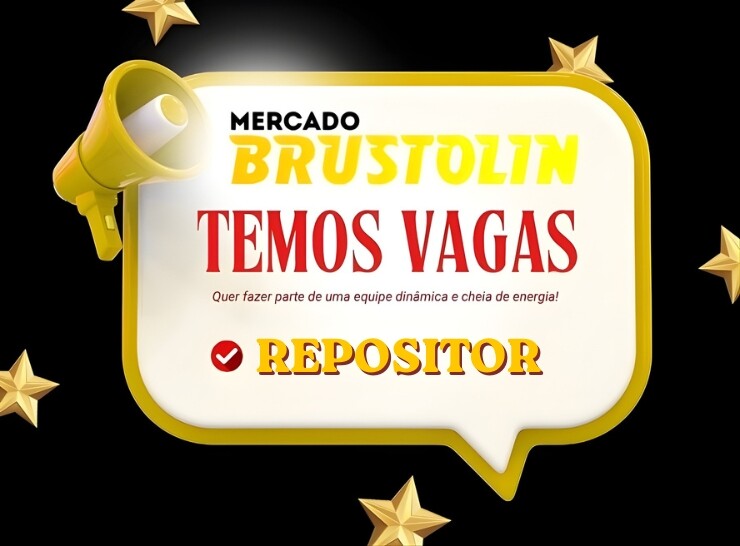 Mercado Brustolin abre mais uma vaga de emprego para repositor, levar corriculo!