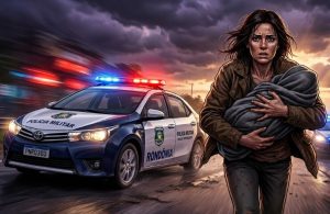 Mulher é detida após fugir com bebê recém-nascido nos braços e agredir policial durante intervenção em RO
