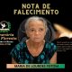 A Funerária Alta Floresta comunica o falecimento da Senhora Maria de Lourdes Feitosa