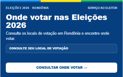Consulte seu local de votação nas Eleições 2026